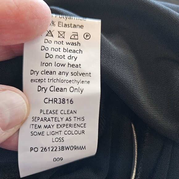 Mistress Rocks Womens Pants Sz L Black With Chiffon Overlay At Waist Back Zip - Picture 15 of 16